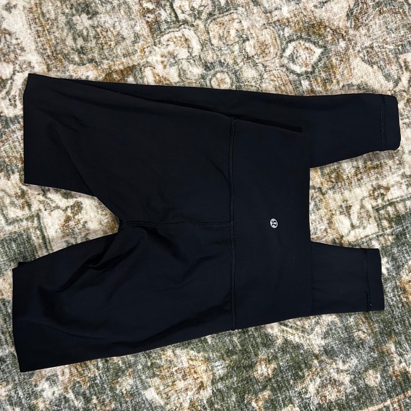 Lululemon size 2 thinner material black high waisted athletic leggings